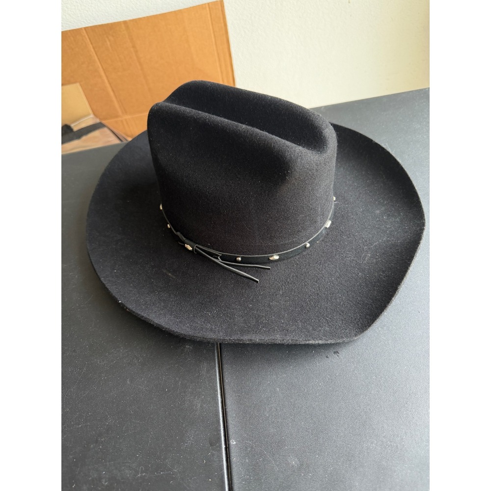 Stallion by Stetson Black XX Premium Wool Cowboy Hat Size 7 1/4 Made in USA